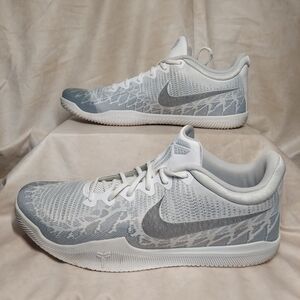 NIKE Kobe Mamba Rage White "Pure Platinum" Basketball Shoes Size 15